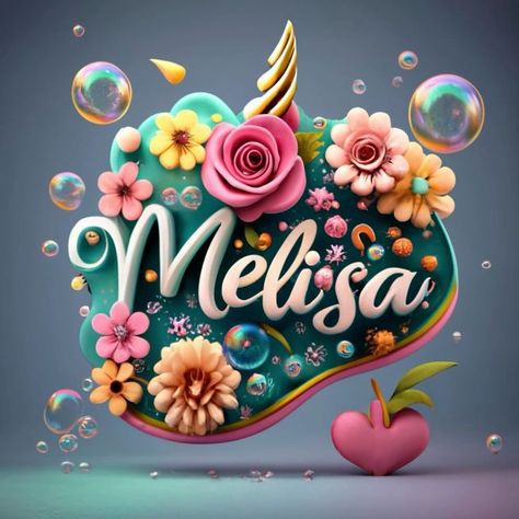 Melissa Name, Gimp Bracelets, Pretty Images, Different Fonts, 3d Wallpaper, Name Art, Beautiful Images, Beautiful Day, Cute Drawings