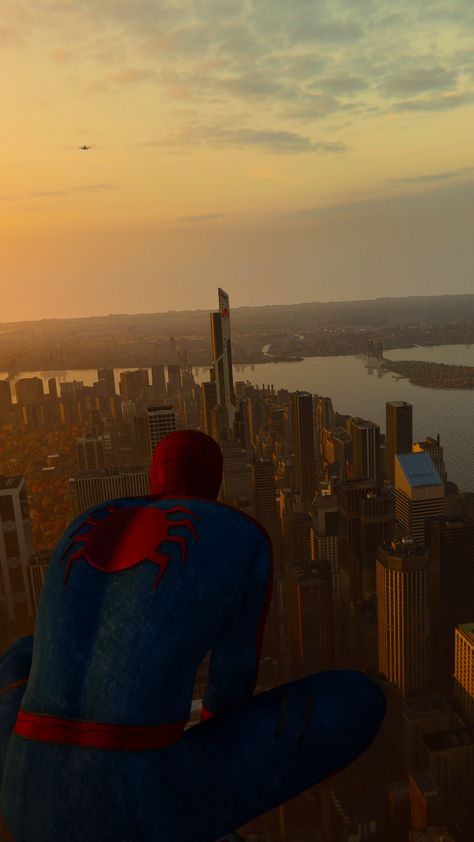 New York Spiderman Wallpaper, Spiderman Wallpaper, New Actors, Marvel Wallpaper, Spider Verse, Peter Parker, Marvel Art, Marvel Comics, New York Skyline