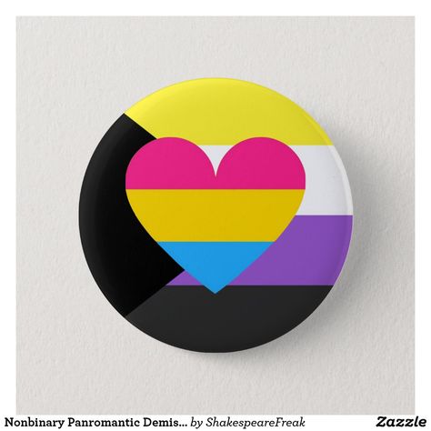 Nonbinary Panromantic Demisexual Pride Button Binary Aesthetic, Panromantic Demisexual, Pride Aesthetic, Pride Pins, Support Lgbtq, Thought Pictures, Deep Sky Blue, Pride Art, Pansexual Pride