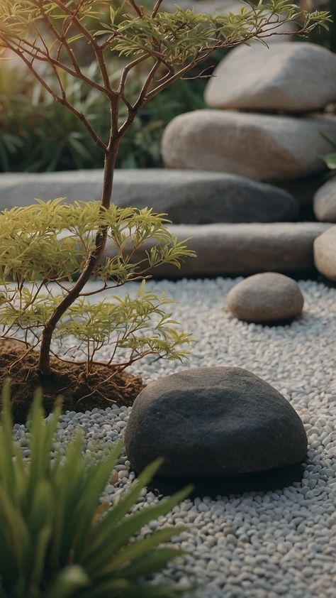 Discover stunning Zen garden ideas with Japanese design elements for your small modern space Create a tranquil meditation space whether outdoor or indoor with DIY Japanese-inspired backyards Zen Garden Statues, Outdoor Zen Garden, Zen Garden Backyard, Modern Zen Garden, Zen Garden Ideas, Zen Nature, Garden Concept, Japanese Inspired Garden, Outdoor Meditation