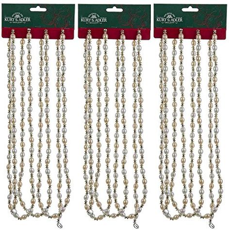 $24.98 *** Be sure to check out this awesome product. (This is an affiliate link) #HashTag3 Christmas Beaded Garland, Bead Garland Christmas Tree, Natural Holiday Decor, Christmas Bead Garland, Beaded Christmas Tree, Best Christmas Tree, Christmas Tree Beads, Christmas Lights Garland, Classic Christmas Decorations