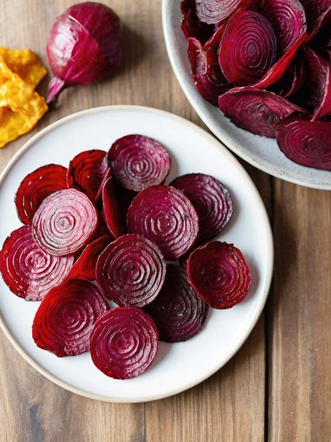 Beet Chips Air Fryer Chips Air Fryer, How To Make Beets, Beet Chips, Low Fat Snacks, Healthy Snack Options, Snack Options, Air Fry, Cooking Techniques, Simple Recipe