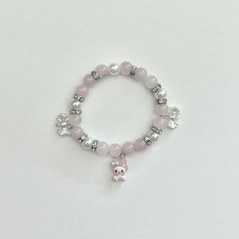 my melody charm bracelet!! 🎀 -length is 16cm and... - Depop My Melody Bracelet, My Melodi, Aesthetic Fits, Handle With Care, My Melody, Hello Kitty, Charm Bracelet, Bracelet, Quick Saves