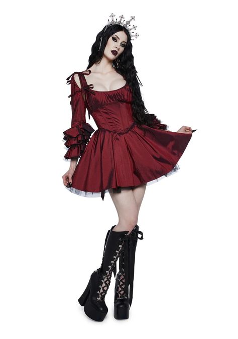 New Dresses – Dolls Kill Gothic Queen Costume, Xmas Outfits Women Holiday Parties, Halloween Costume Boots, Gothic Noir, Goth Dresses, Outfits Bonitos, Dark Skirts, Vampire Dress, Costume Boots