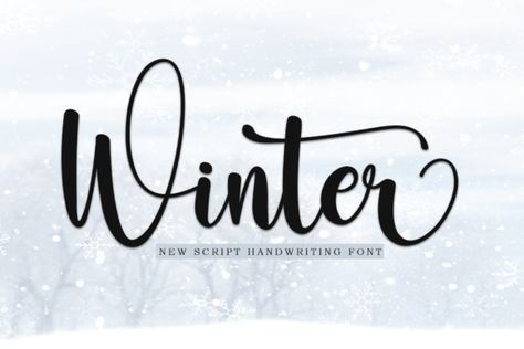 Winter Font, Winter Fonts, Christmas Fonts Free, Classic Calligraphy, Holiday Fonts, Best Script Fonts, Christmas Typography, Be Design, Popular Fonts