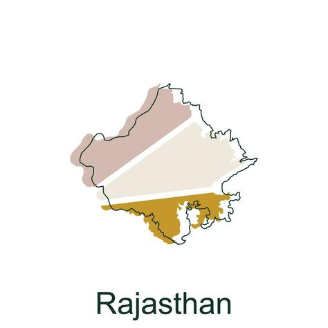 Map of Rajasthan colorful illustration design, element graphic illustration template Rajasthan Map Illustration, Rajasthan Logo, Illustration Template, Colorful Illustration, Highlight Icons, Cityscape Photos, Logo Banners, Illustrated Map, Map Vector