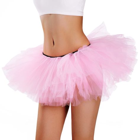 PRICES MAY VARY. 5 Layered Full Tulle Tutu Skirt, Pink, 100% Soft Polyester. With good elastic waistband,Easy Pull-on and off. Length 9‘’, Ultra stretchy, Will fit a Wide Range Waist of 26"-50". This item is flat packed, Better to Wear it after Low Ironed by Steam Iron. Perfect for Halloween Costumes, Princess Tutu, dress-up Parties, Fun Runs, 10k Run, Color Runs, Dancing, Ballet Skirt, Stage Performance, Running Marathons, EDM concerts, School Events, Jazz and Tap, Vintage party favors, match d Tutus For Women, Halloween Costumes Princess, Black Tutu Skirt, Tutu Women, Tutu Skirt Women, Dancing Ballet, Pink Tutu Skirt, Skirts For Girls, Green Tutu