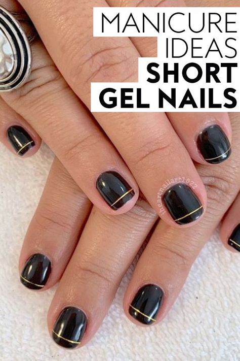 Best Polish For Short Nails, Minimalist Nail Art Short Nails Fall, Manicure Styles For Short Nails, Short Nails Uv Gel, Short Nails Autumn 2022 Trends, Simple Gel Nail Art Short Nails, Trending Gel Nails 2022 Fall, Shirt Nail Manicure, Short Nails With Gel Polish