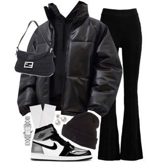 Jacket Outfit Women, January 13, Causual Outfits, Streetwear Fashion Women, Cute Comfy Outfits, Swaggy Outfits, All Black Outfit, Edgy Outfits, Teen Fashion Outfits