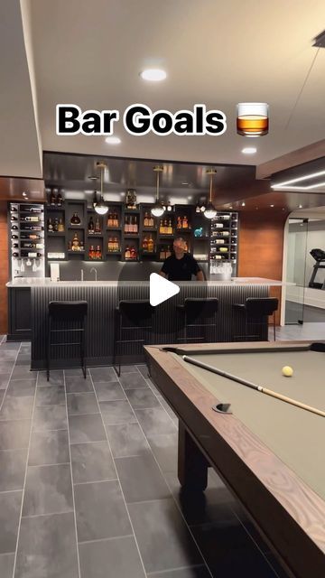 Finished Basements NJ ™ on Instagram: "Unwind in Style! 🥃
•
•
#bardesign #bar #wetbar 
#handcrafted #custom 
#whiskeygram #whiskey 
#whiskeylife #njrealestate" Bar Design Ideas Home, Bar Display Ideas, Bar Room Ideas In House, Bar In Basement, Bar Decor Ideas, Bar Displays, Basement Bar, Modern Bar, Wet Bar