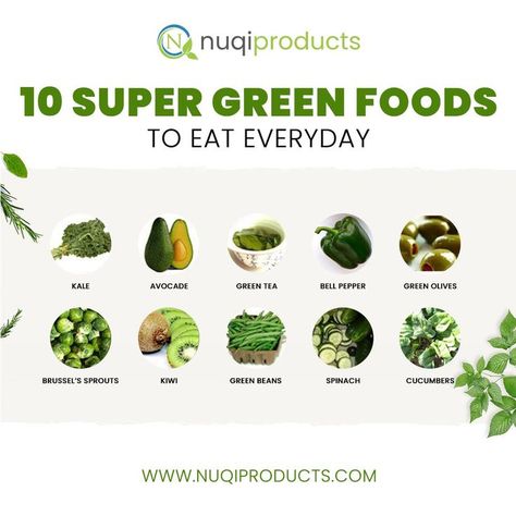 10 Super Green Foods Green Foods, Healthy Greens, Super Food, Super Greens, Green Olives, Greens Recipe, Foods To Eat, Stuffed Green Peppers, Brussel Sprouts