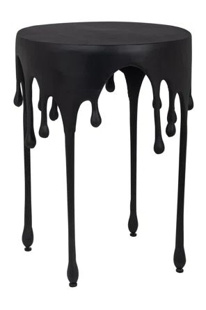 OROA Abstract End Table | Perigold Black Side Table, Metal Side Table, Richmond Interiors, European Furniture, Sofa Side Table, Modern Side Table, Eclectic Interior, Round Side Table, Occasional Table