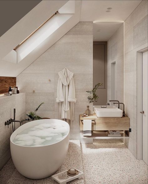 Loft Bathtub, Loft Bathroom, Bathroom Redesign, Attic Renovation, Loft Room, Rustic Bathrooms, Upstairs Bathrooms, Closet Makeover, Laundry In Bathroom