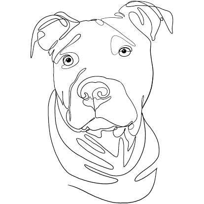 One Line Pitbull Tattoo, Simple Pitbull Tattoo Outline, Simple Pitbull Tattoo, Staffy Outline Tattoo, Pitbull Ear Outline Tattoo, Pitbull Outline Tattoo, Pitbull Outline, Pitbull Line Art, Pitbull Line Drawing