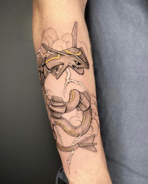 Guest Artist @gayagatto 🐉 6 - 8 June ✨ DM Gaia directly to make an appointment 💚 #tattoo #auraninetyfour #guestartist #anime #animetattoo #animetattooartist #hakudragon #spiritedawaytattoo #ghibli #ghiblitattoo #pokemontattoo #rayquaza #kawaiitattoo #blkttt #blackworktattoo #colourtattoo #fineline #tattoosnob #tattoodo #finelinetattoo #singleneedletattoo #radtattoos #londontattoo #londontattooartist #londontattoostudio #inkerland #inkedmag #otakutattoo #animemasterink #tttism Pokemon Hand Tattoo, Ff8 Tattoo, Arceus Tattoo, Cool Pokemon Tattoos, Jirachi Tattoo, Giratina Tattoo, Arcanine Tattoo, Lucario Tattoo, Rayquaza Tattoo