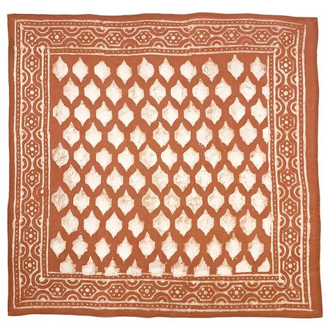 Faire — Unique wholesale merchandise for your store. Burnt Orange Tile, Woman Bandana, Orange Tiles, Grid Print, Cotton Bandanas, Indian Block Print, Bandana Scarf, Wholesale Merchandise, Wall Candles