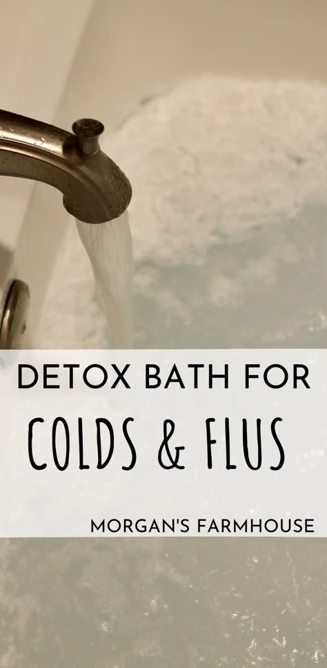 WIth winter coming it’s time to get prepared for the cold and flu season. With a few simple herbal remedies you can get your family feeling better fast. A hot bath always feels good when you’re under the weather, so why not try a detox bath for colds and flus? It takes a good thing and makes it even better. This is one of my favorite herbal remedies. Cold Bath Remedies, Best Medicine For Colds, Ginger Bath For Cold, Vapor Rub On Feet Remedies, Natural Chest Cold Remedies, Doterra Oils For Bath When Sick, Oils For Bath When Sick, Herbal Remedies For Cough, Achy Body Remedies Cold