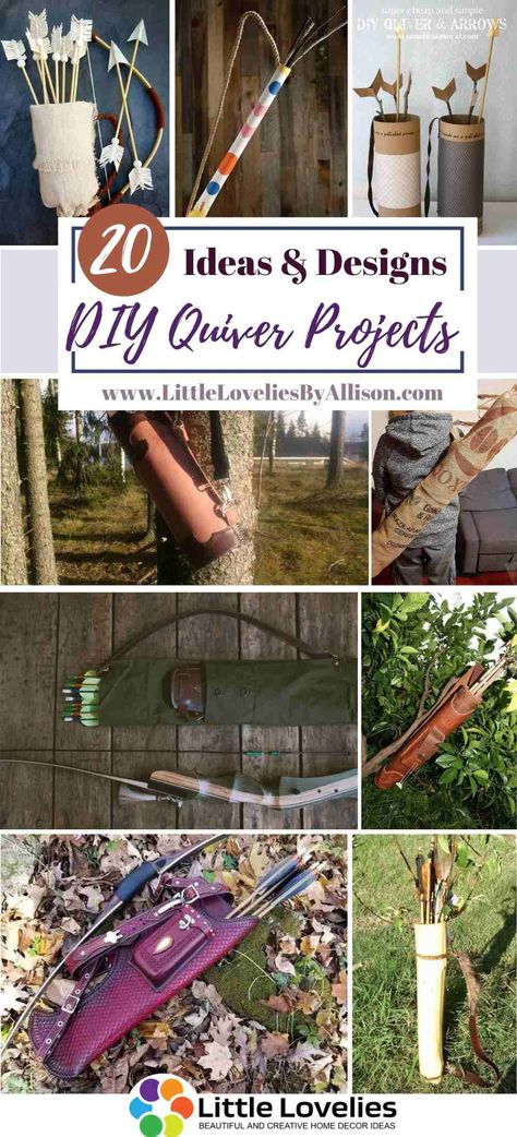 How To Make A Quiver Diy Archery, Bow And Arrow Quiver Diy, Archery Quiver Diy, Archery Quiver Pattern, Diy Bow And Arrow Holder, Diy Arrow Holder, Diy Archer Costume, Diy Cosplay Bow And Arrow, Diy Arrow Quiver