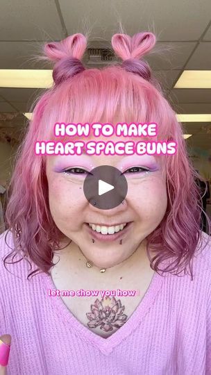 Heart Buns, Space Buns, Kawaii Hairstyles, Pink Moon, Buns, Hair Ideas, Cute Hairstyles, Easy Hairstyles, Forest