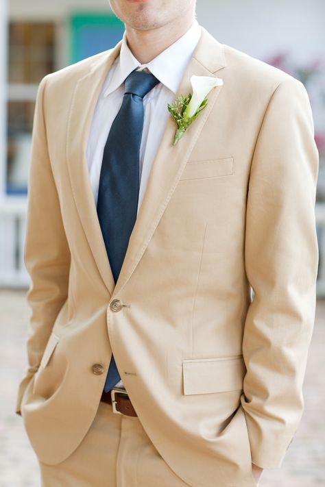 Beach Wedding Navy, Tan Suits, Wedding Tux, Beach Wedding Attire, Different Shades Of Blue, Beachy Wedding, Beach Wedding Colors, Tan Suit, Elegance Wedding