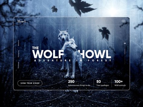 Wildlife Graphic Design, Wildlife Website Design, Wildlife Design, Award Poster, Graphic Communication, Adventurous Things To Do, Dark Green Aesthetic, Splash Screen, Web Banner Design