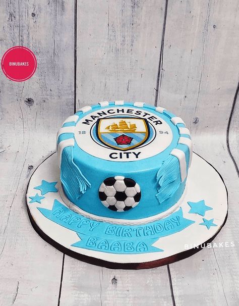 Manchester Cake Birthdays, Man City Cake Ideas, Manchester City Cake Ideas, Champions League Cake, Manchester City Cake, City Cake, Marvel Cake, Mario Cake, Baker Cake