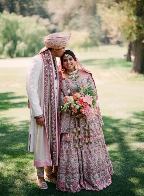 Orange accents made this modern-meets-rustic Indian wedding in California pop. Go inside the cheerful, colorful day. Elegant Wedding Dresses, Wedding Dresses Images, Reception Bride, Wedding Dresses Indian, Indian Couple, Couple Wedding Dress, Wedding Lounge, Napa Wedding, Couple Dress