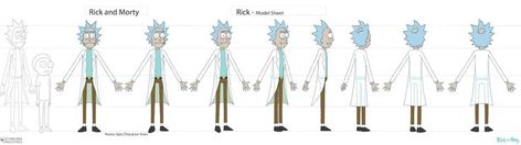 Rick And Morty Character Sheet, Rick And Morty Reference, Rick And Morty Model Sheet, Rick And Morty Character Design, Concept Sheet, Rick And Morty Characters, Justin Roiland, Rick Sanchez, Rick Y Morty