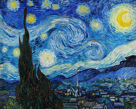 Starry Night Original, فنسنت فان جوخ, Doflamingo Wallpaper, Gogh The Starry Night, Starry Night Painting, Vincent Van Gogh Art, Arte Van Gogh, The Starry Night, Van Gogh Paintings