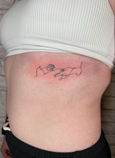 Rib tattoo 
Tattoo
Fine line tattoo
Pet tattoo
Dog tattoo Dog Rib Tattoo, Dog Tattoo On Ribs, Service Dog Tattoo, Tattoo Perro, Dog Portrait Tattoo, Rib Tattoos For Women, Dog Paw Tattoo, Paw Tattoo, Petite Tattoos