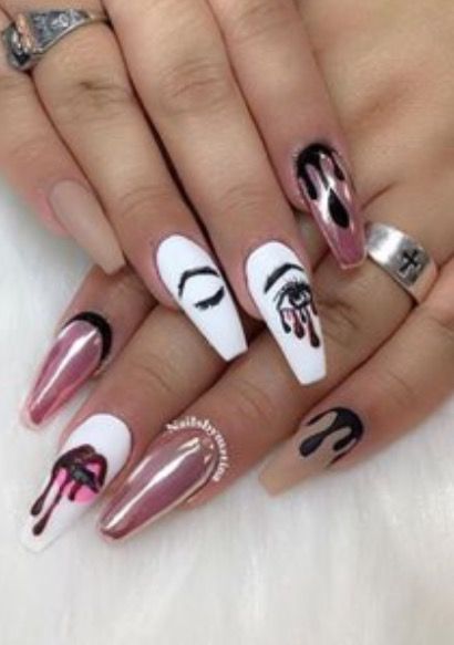 # Beauty Nail Art Coffin Nails Matte, Long Nail Designs, Nagel Tips, Acrylic Coffin, Super Nails, Acrylic Nails Coffin, Coffin Nails Designs, Dope Nails, Best Acrylic Nails