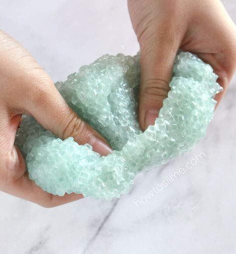 How To Make Crunchy Slushie Slime Recipe | How to Slime Crunchy Slime Recipe, Slime Recipe Videos, Slime Theme, Arts And Crafts For Kids Toddlers, Types Of Slime, Crunchy Slime, Making Fluffy Slime, Pretty Slime, Slime Recipes