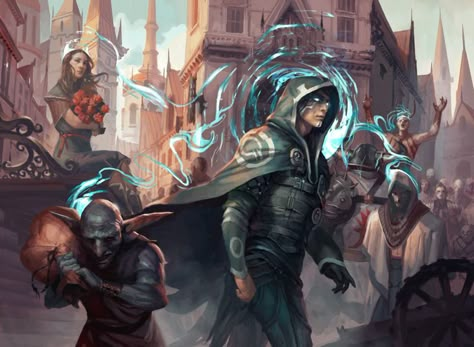 Talent of the Telepath — Peter Mohrbacher Jace Beleren, Pursuit Of Knowledge, Male Character Ideas, Mtg Art, Psy Art, Fantasy Stuff, Male Character, Arte Fantasy, Fantasy Concept Art