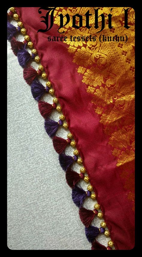 Saare Kuchu Designs, Saree Kutch Designs, Sarry Kuchulu, Kuchulu For Pattu Sarees, Saree Kutch, Saree Kuchu New Designs, Designer Tassels, Saree Tassels Designs, Saree Kuchu Designs