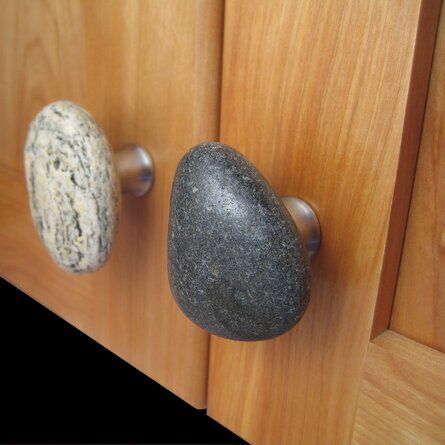 Sea Stones Serena 1 1/4" Diameter Mushroom Knob | Wayfair Coastal Accessories, Sea Stones, Stainless Steel Cabinets, Nature Color Palette, Nautical Gifts, 아파트 인테리어, Cabinet Pulls, Beach Stones, Cabinet Drawers