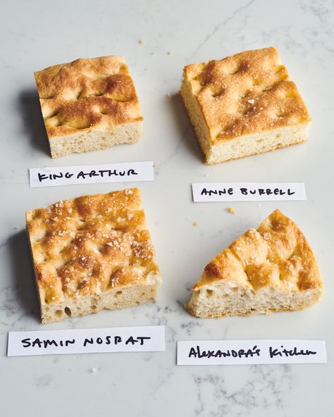 We Tried 4 Popular Focaccia Recipes - Here's the One We Liked Best | Kitchn Foccia Bread Recipes Easy, Focaccia Charcuterie Board, Pesto Focaccia Bread, Best Foccacia Bread Recipes, Focaccia Recipes, Foccacia Recipe, Italian Buffet, Foccacia Bread, Focaccia Bread Recipe