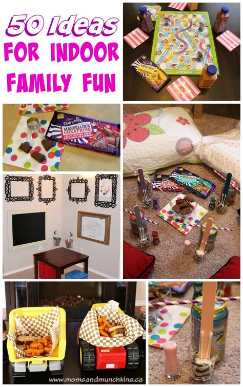 50 Ideas for Indoor Family Fun - activity and game ideas that both adults and kids will find fun. Great for the cold winter season! Fun Family Games Indoor, Fun Family Games, Family Night Activities, Family Games Indoor, Games Indoor, Quiet Games, Fall Family Fun, Indoor Family, Grandparenting