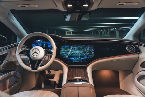 2022 Mercedes-Benz EQS450+ Mercedes Benz Eqs, Car And Driver, Rear Seat, View Photos, Mercedes Benz, Range