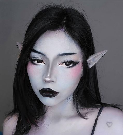 Elf Costume Women, Dark Elf Costume, Dark Elf Cosplay, Dark Elf Makeup, Goth Elf, Elf Gif, Christmas Elf Costume, Elf Cosplay, Ren Fest