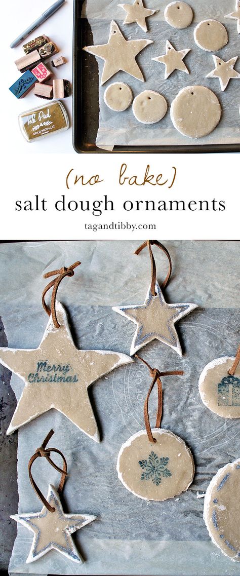 No Bake Dough Ornaments, No Bake Ornament Dough, White Salt Dough Ornaments, No Bake Salt Dough Ornaments, No Bake Ornaments, Salt Dough No Bake, Salt Dough Recipe No Bake, No Bake Salt Dough Recipe, Salt Dough Crafts