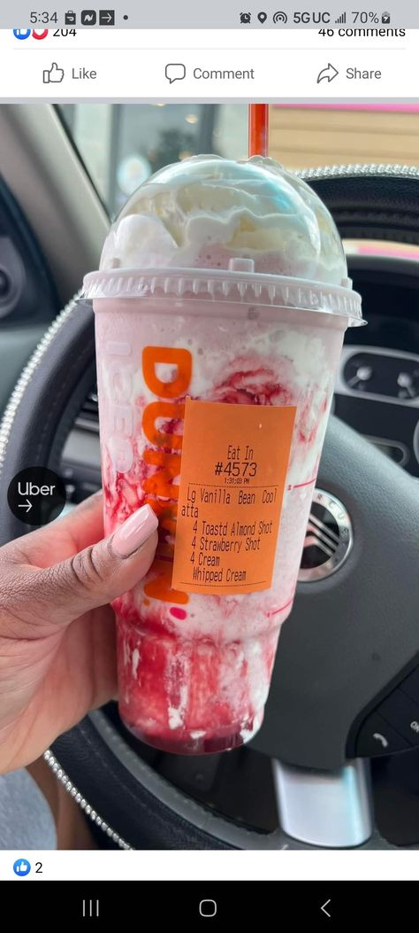 Dunkin Drinks No Coffee, Dunkin Order Ideas, Dunkin Refreshers Order, Dunkin Drink Orders To Try, Dunkin Drink Orders Refreshers, Dunkin Coolatta Drinks, Custom Dunkin Drinks, Dunkin Donuts Order Ideas, Frozen Dunkin Drinks