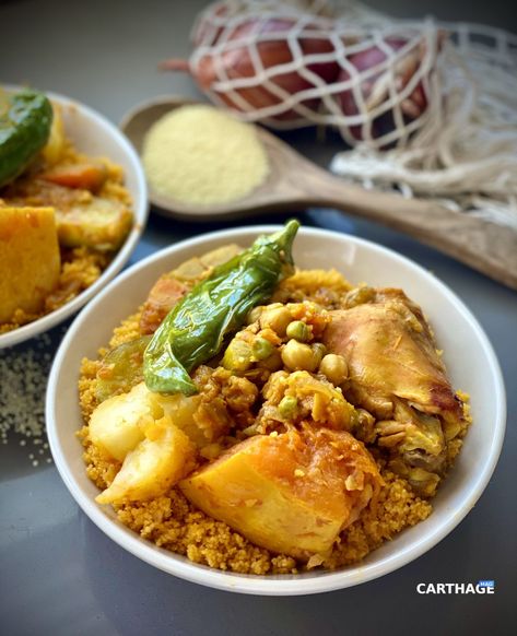 Tunisia's National Dish: COUSCOUS — Carthage Magazine Tunisian Couscous Recipe, Tunisian Couscous, Couscous Dishes, Making Couscous, North African Food, Chicken Couscous, Tunisian Food, Couscous Recipes, National Dish