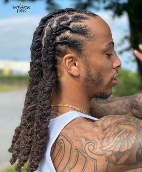 Dread Braids Men, Twist Hair Men, Mens Dreadlock Styles, Dread Hairstyles For Men, Dread Styles, Curly Hair Fade, Cornrow Hairstyles For Men, Long Dreads, Natural Hair Products