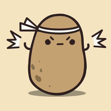 Potato Emoji, Potato Animated, Cute Potato Drawing, Cute Potato Cartoon, Potatoes Cute, Potato Background, Cute Potato Icon, Potato Sticker, Potato Wallpaper