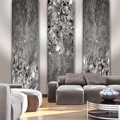 Our wall murals can literally transform any room from ordinary to spectacular in no time. It looks just like the real thing, you won’t be able to tell the difference! Size: 27" L x 39" W | Brayden Studio® Alysee Diamond Wall Mural Non-Woven, Size 39.0 W in | Wayfair | Home Decor Diamond Wall, Stone Wallpaper, Mural Wall Art, Accent Wallpaper, House Doctor, New Wall, Modern Spaces, Wall Mural, Design Interior