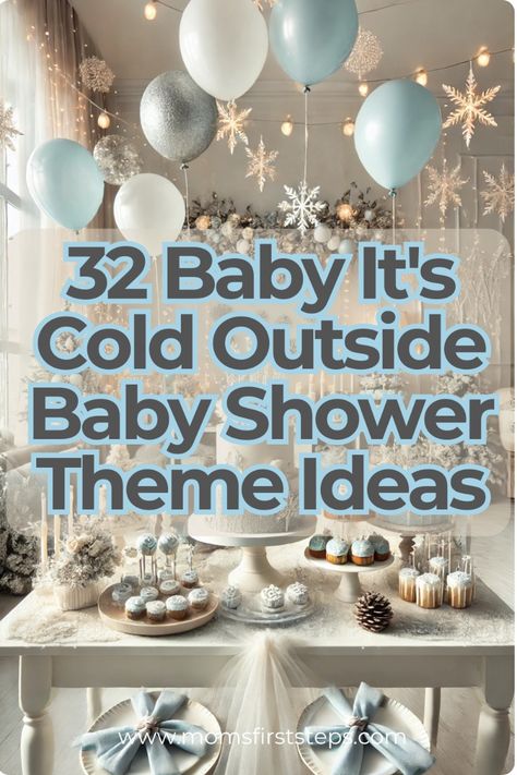 Hosting a winter baby shower? Create a magical event with our list of baby it’s cold outside baby shower ideas.  Whether you want a winter wonderland baby shower or a cozy winter baby shower theme, these January baby shower ideas themes are perfect. For boys, try a baby it’s cold outside boy baby shower theme or frozen baby shower theme. These winter time baby shower ideas also work beautifully for February baby shower ideas and themes! List includes baby it’s cold outside shower theme backdrop, baby shower food ideas, and baby shower decor ideas you'll love. January Baby Shower Ideas Themes, Oh Baby It’s Cold Outside Shower Ideas, Baby Its Cold Outside Baby Shower Ideas Boy, Baby It's Cold Outside Baby Shower Decor, Baby It's Cold Outside Baby Shower Cake, Snowflake Theme Baby Shower Ideas, Winter Boy Baby Shower Themes, January Boy Baby Shower Ideas, Baby It’s Cold Outside Shower Theme Food