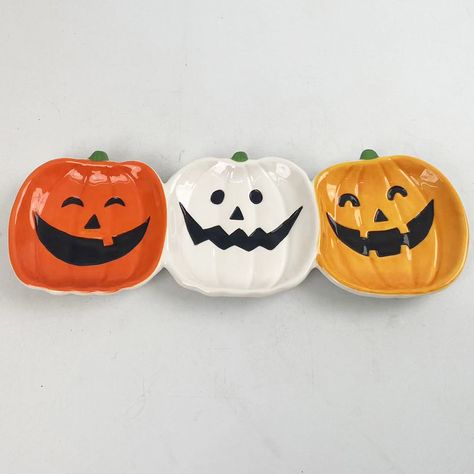 Halloween pumpkin Ceramic tray, mug storage. We offer different items for your wholesale and retail business. Get us at info@shihm.com for more details. Halloween Ceramics Pottery, Fall Pottery Ideas, Halloween Ceramics, Fall Pottery, Clay Decorations, Pumpkin Ceramic, Mug Storage, Halloween Clay, Clay Stuff