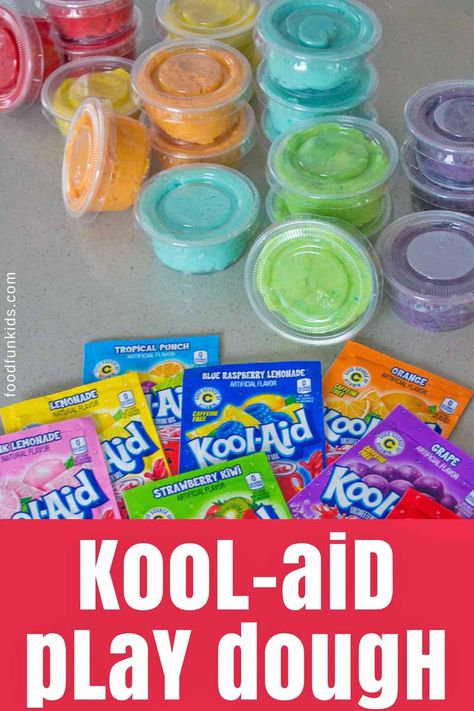 Kool Aid Play Dough Koolaid Playdough, Playdough Recipe, Just Eat, Just Eat It, Toddler Snacks, Raspberry Lemonade, Crafty Kids, Play Dough, Kool Aid