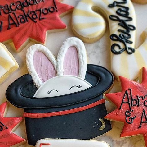 Alexandra Lejeune on Instagram: "Magic Party theme! Happy Birthday Troy and Skylar!! #magic #magicbirthday #magiccookies #magictheme #doublebirthday #cardcookies #abracadabra #sugarcookiesofinstagram #decoratedcookies #cookieset #cookieart #decoratedcookiesofinstagram #chicagocookies #chicagobaker" Magic Party Theme, Magic Birthday, Magic Theme, Magic Party, Cookie Art, Cookie Decorating, Sugar Cookie, Happy Birthday, Birthday