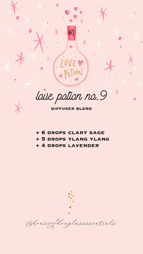 love potion number 9 diffuser blend | valentine’s diffuser blends | young living essential oils | love potion no.9 diffuser blends | diffuser recipes | wellness | eo | clary sage | ylang ylang | lavender | romantic diffuser blends #oils #essentialoil #diffuser #diffuserblend #youngliving #diffuserrecipe #valentine Love Diffuser Blends, Love Potion No 9, Essential Oil Perfumes Recipes, Essential Oil Combinations, Doterra Essential Oils Recipes, Essential Oil Diffuser Blends Recipes, Young Living Essential Oils Recipes, Essential Oils Guide, Essential Oil Diffuser Recipes